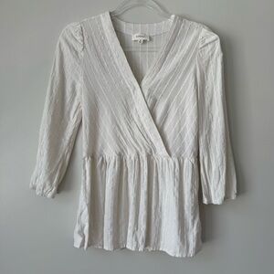 Bohme Ivory White Blouse‎ Sz S